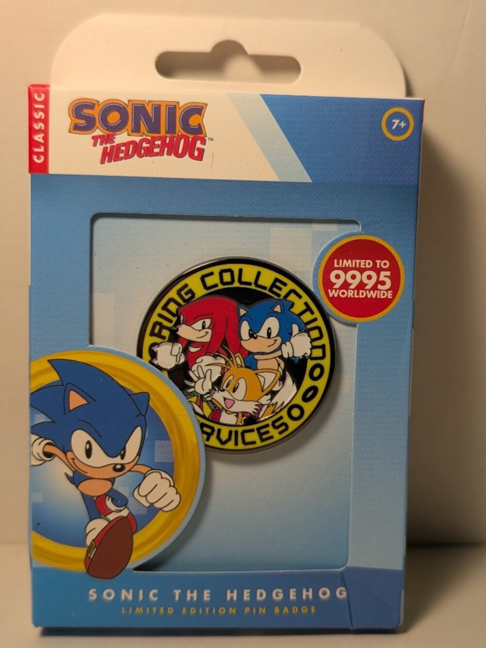 Sonic The Hedgehog Ring Collection Services Enamel Pin Limited Edition Badge
